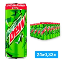 ������� ������� ��� / Mountain Dew ������ 0.33 �����, �/�, 24 ��. � ��.
