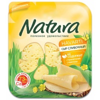 Сыр Natura сливочный полутвердый, нарезка 45% 150 гр