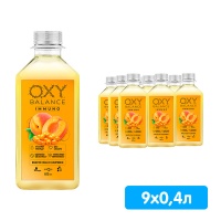 Окси Баланс / Oxy Balance Immuno абрикос, облепиха 0.4 литра, пэт, 9 шт. в уп.