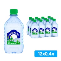 Вода Шишкин лес 0.4 литра, без газа, пэт, 12 шт. в уп.