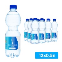 Вода Сила воды Карелия 0.5 литра, газ, пэт, 12 шт. в уп.