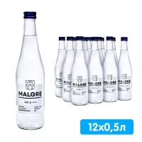 Вода Malgre 0.5 литра, без газа, стекло, 12 шт. в уп.