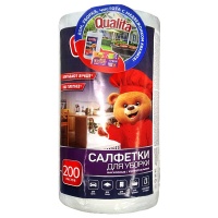 Салфетки вискозные Qualita Giga 25 x 20 см, 200 шт