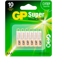 Батарейки GP Super AАА 6 шт. в уп.