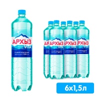 Вода Архыз Vita 1.5 литра, газ, пэт, 6 шт. в уп.