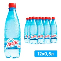 Вода Арктик / Arctic 0.5 литра, газ, пэт, 12 шт. в уп.