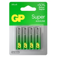 Батарейки GP Super LR6 AA 4 шт. в уп.