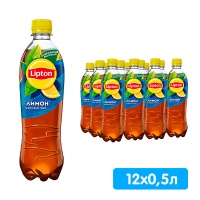Холодный Чай Липтон / Lipton Лимон 0.5 литра, пэт, 12 шт. в уп.