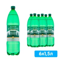 Вода Аллея источников №17 Аква-Вайт 1.5 литра, газ, пэт, 6 шт. в уп.