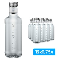 Вода Nedra Ice 0.75 литра, без газа, стекло, 12 шт. в уп.