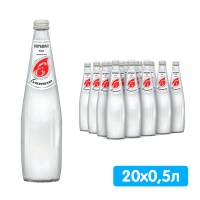 Вода Елисеевская 0.5 литра, без газа, стекло, 20 шт. в уп.