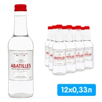 Вода Абатий / Abatilles 0.33 литра, газ, стекло, 12 шт. в уп.