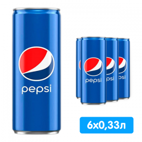 Pepsi-Cola / ����� ���� ������ 0.33 �����, �/�, 6 ��.� ��.