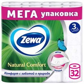 ��������� ������ Zewa Natural Comfort 3 ���� (32 ��)