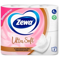 Туалетная бумага Zemma Ultra Sof белая 4х-слойная (4шт.)