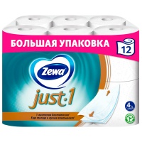 Туалетная бумага Zemma Just1 белая 4х-слойная (12шт.)