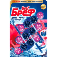 Средство для чистки унитаза Бреф Color Aktiv блок цветная вода Цветочная свежесть 3Х50 гр