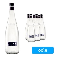 Вода Фьюджи / Fiuggi Vivace 1 литр, газ, стекло, 6 шт. в уп.
