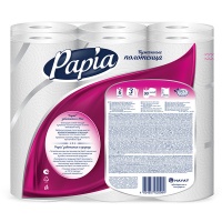 Бумажные полотенца Papia белые 3 слоя (6шт)