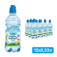 Вода Агуша 0.33 литра, спорт, без газа, пэт, 12 шт. в уп.
